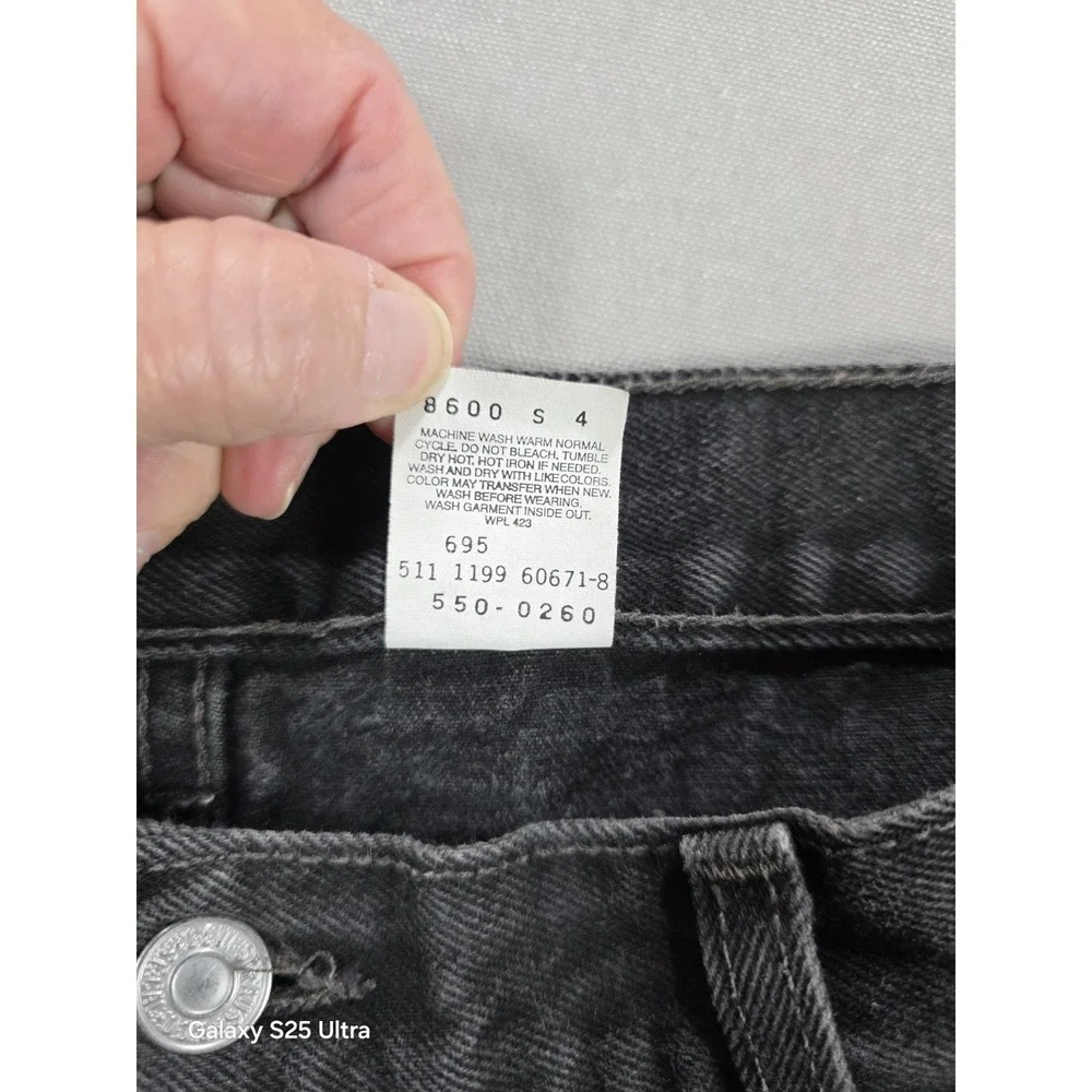 Levis Mens 550 Relaxed Fit 40x32 1999‎ 90s Y2K Black Denim Jeans